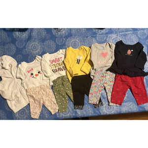 LOT of 11 Pc Baby Girls Clothes #GRL, size 3 mos, Winter/Fall Outfits